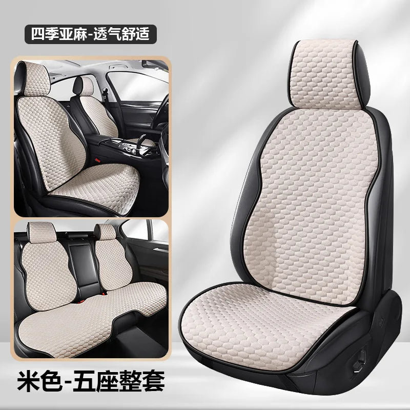 Housse de siège de voiture universelle quatre saisons, coussin de siège confortable et respirant en soie glacée pour sièges de voiture, Protection Stable