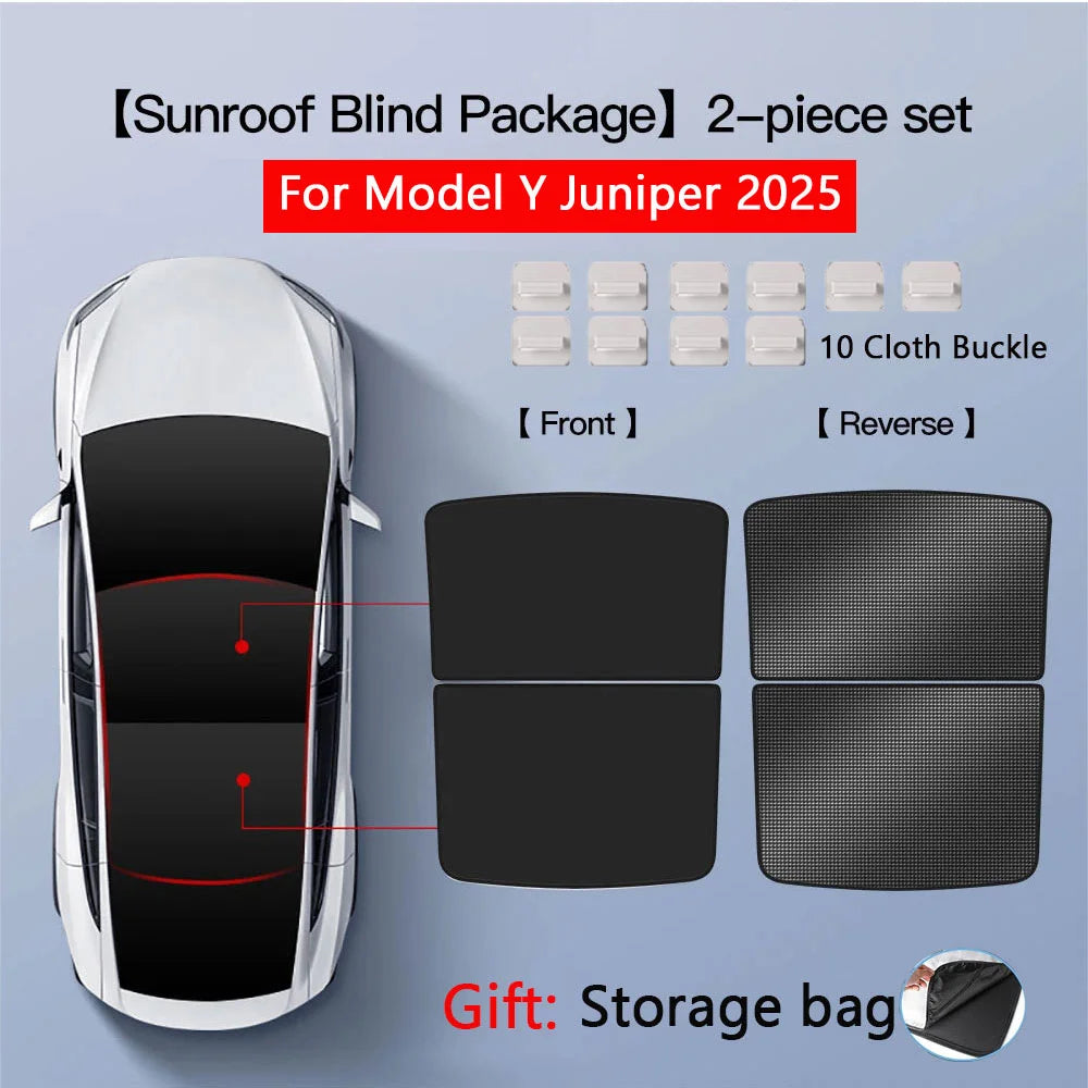 Pare-soleil pour Tesla modèle 3 toit ouvrant Highland 2025 modèle Y 2020-25 boucle en tissu de glace pare-soleil verre avant arrière lucarne accessoire