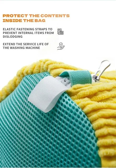 2/1 pièces sac de lavage de chaussures Machine à laver sacs à linge avec fermeture à glissière chaussures sacs de nettoyage chaussures blanchisserie Fibers moelleuses Sneaker