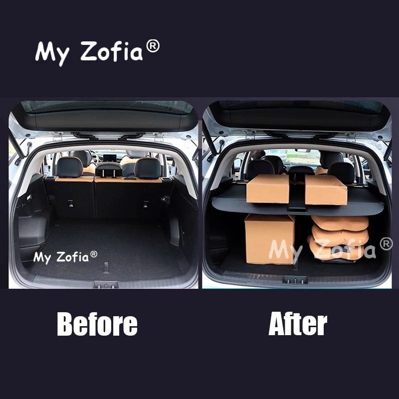 Housses de coffre de voiture pour Zeekr 7x2025 2026, rideau de bagages, abri, cloison de confidentialité, porte-paquets rétractable, accessoires