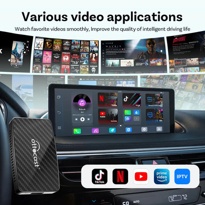 OTTOCAST Play2 vidéo Pro Carplay Ai Box adaptateur automatique Android sans fil intégré Youtube Netflix pour VW Benz Ford 99% de voitures