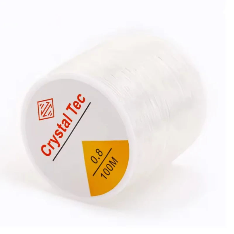 Fil élastique 100 m/rouleau, 2 pièces, fil de Bracelet à la mode pour Bracelet à main, fil de perles à rebond élevé pour la couture