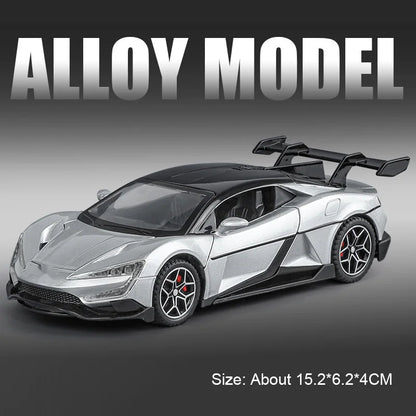 Modèle de voiture de sport en alliage SU7 Ultra BYD Yangwang U9, jouet moulé sous pression, roue arrière, traction avec son et lumière, véhicule de collection, loisirs, 1:32