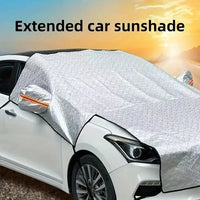 Bouclier de neige de la voiture, pare-soleil, équipement avant du pare-soleil, bouclier de neige épaissi et allongé, avant anti-gel d'hiver