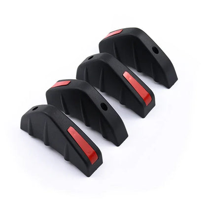 Diffuseur de pare-chocs arrière universel en Fiber de carbone pour voiture, 4 pièces, becquet noir et rouge ABS, diffuseur de lèvre de pare-chocs arrière Anti-collision