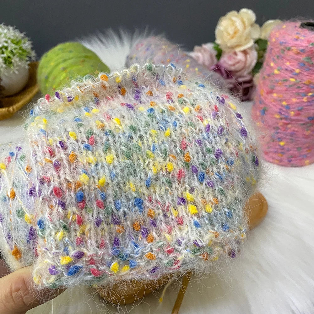 250G/groupe bonbons haricots Mohair doux moyen épais laine tricot écharpe pull automne et hiver à la main laine fil Crochet fil