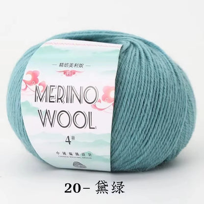 Rouleau de fil de laine mérinos pour bébé, 50 g/rouleau, 130 M/rouleau, bricolage tricoté à la main, écharpe au Crochet, vêtements, chapeaux