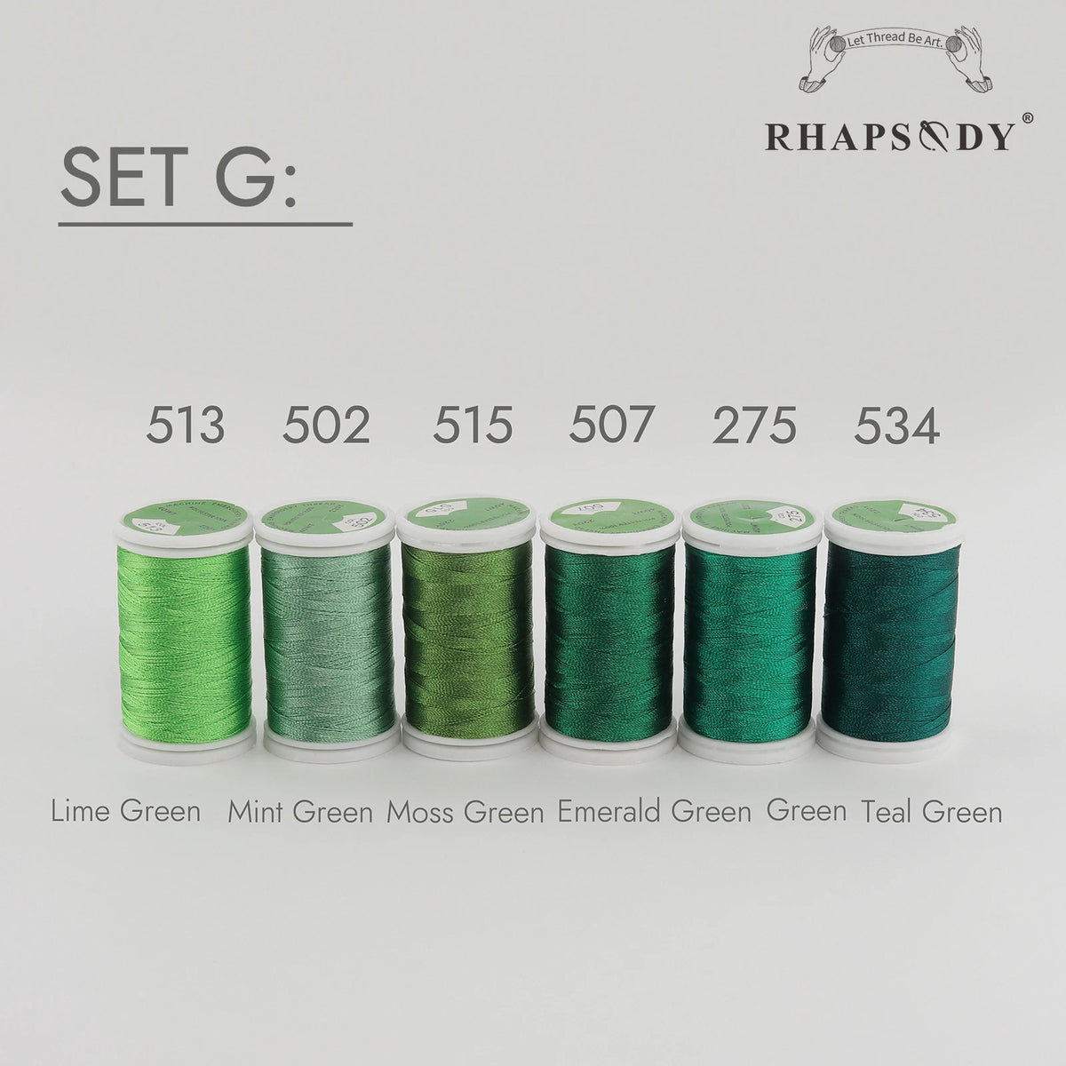 Rhapsody 6/60 ensemble de couleurs frère fil à broder en Polyester de qualité supérieure 200M (220Y) chaque bobine frère Babylock Janome Singer Hom