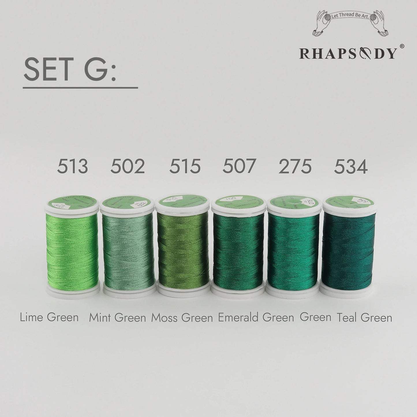 Rhapsody 6/60 ensemble de couleurs frère fil à broder en Polyester de qualité supérieure 200M (220Y) chaque bobine frère Babylock Janome Singer Hom