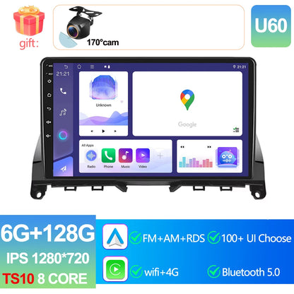 Pour Mercedes Benz classe C 3 W204 S204 2006 - 2011 Android 15 Carplay Auto autoradio multimédia lecteur vidéo Navigation GPS DSP