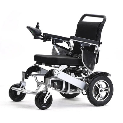 Fauteuil roulant électrique pliant automatique léger, cadre en alliage d'aluminium, avant et arrière