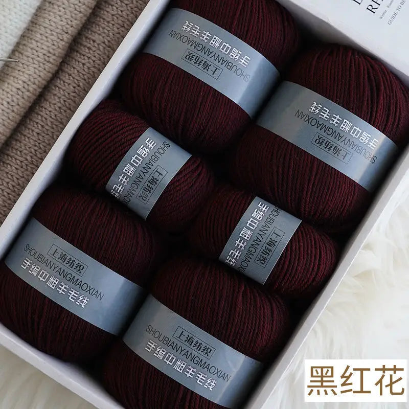 Fil de cachemire d'épaisseur moyenne, 500 g/ensemble, 4 plis, pour tricot au Crochet à la main, pull et pantalon, laine chaude, fil de laine 100%, doux pour la peau