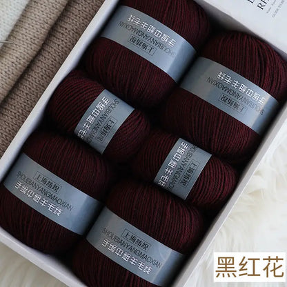 Fil de cachemire d'épaisseur moyenne, 500 g/ensemble, 4 plis, pour tricot au Crochet à la main, pull et pantalon, laine chaude, fil de laine 100%, doux pour la peau