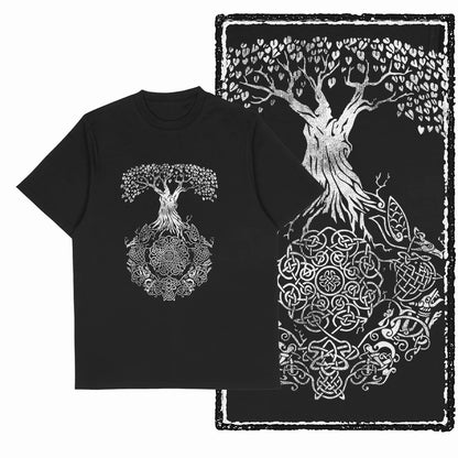 Coolmind MAX yggdrasil printed Exclusive graphic men T shirt 100% cotton big size streetwear men tshirt cool t-shirt tee shirts