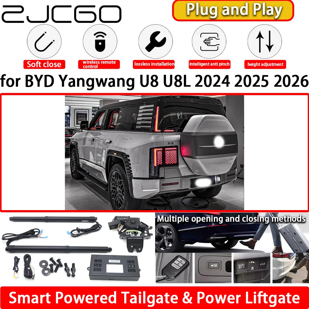 ZJCGO pour BYD Yangwang U8 U8L 2024 2025 2026 OEM système de Kit de levage de porte arrière électrique automatique