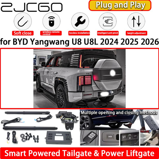 ZJCGO pour BYD Yangwang U8 U8L 2024 2025 2026 OEM système de Kit de levage de porte arrière électrique automatique