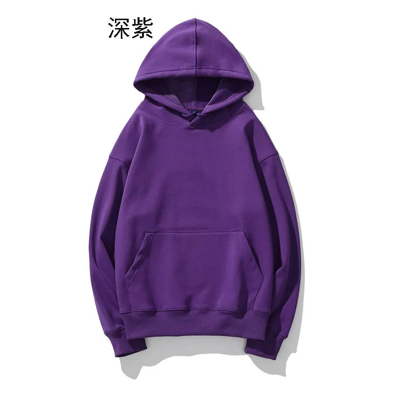 Pull en peluche à épaules dénudées pour hommes, Logo personnalisé, ample, couleur unie, grande taille, Hip-hop, rue, pull vierge