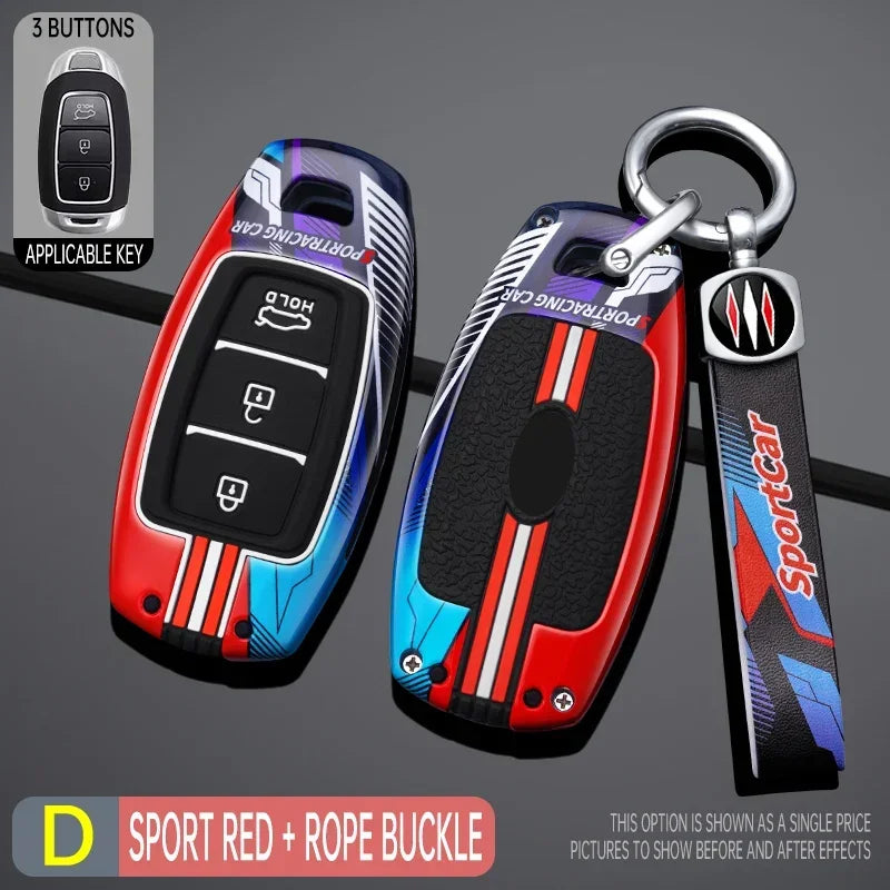 Étui pour clé de voiture en métal, housse pour Hyundai Accent Solaris Sonata Palisade Kona Azera Creta I20 I30 IX35 IX25 Elantra Grandeur Ig