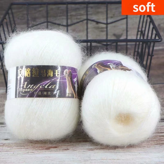 Fil de laine Mohair d'alpaga en peluche pour fil à tricoter, écharpe de pull 40 grammes/boule, fils épais de Lanas doux et chaud gonflés