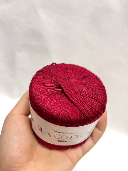 Nouveau 2 pièces noël soie dentelle coton lait Crochet fil bébé tricoté à la main chaud doux fil à tricoter pour le tricot à la main