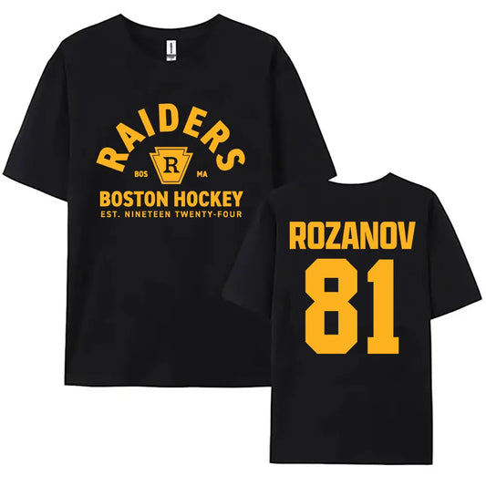 TV chauffé rénov Llya Rozanov 81 Boston Raiders T-shirt femmes hommes vêtements à manches courtes coton mode T-shirt imprimé graphique T-shirt