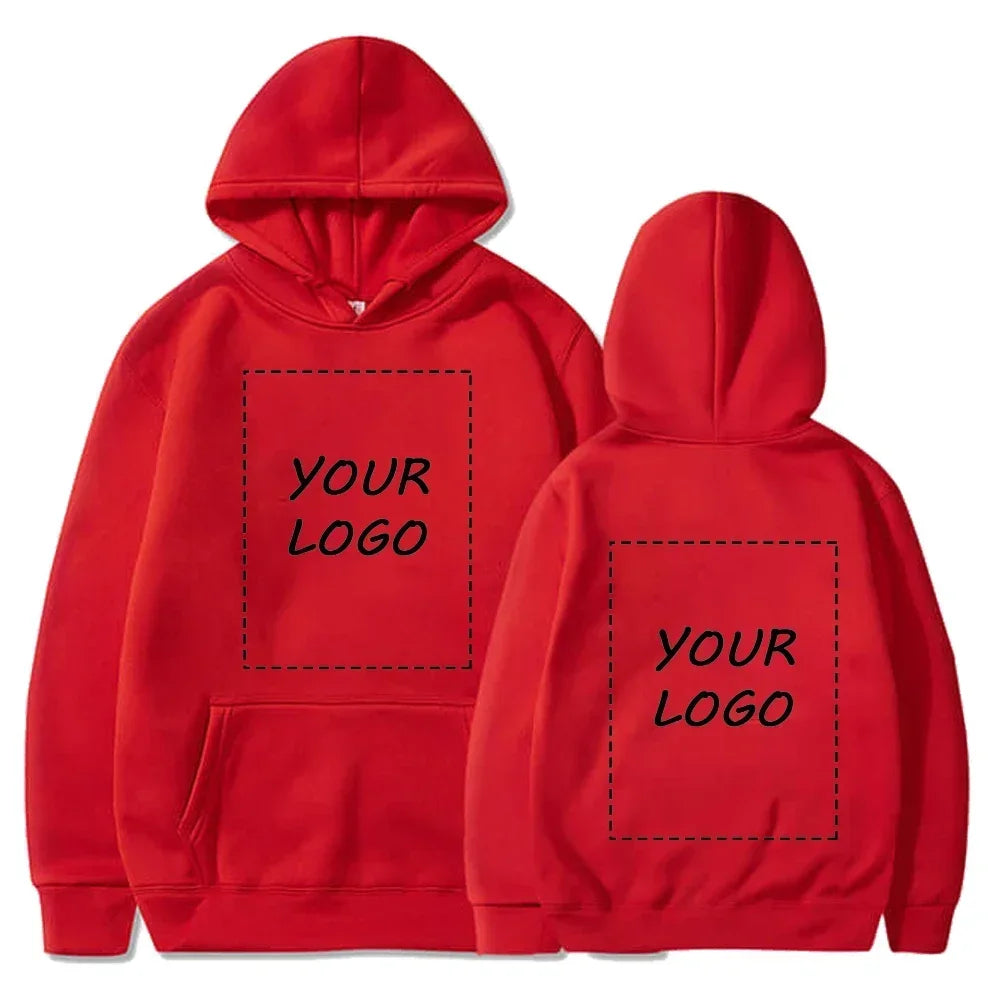 Logo/image de marque conçue sur mesure pour femmes et hommes, sweats à capuche DIY, pulls décontractés et sweats à capuche tendance partout
