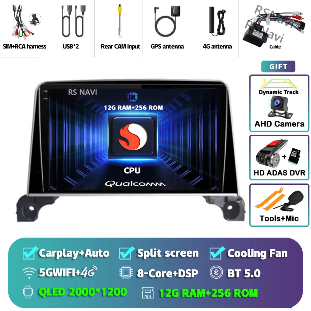 Android 15 Carplay Auto 2K écran autoradio multimédia lecteur vidéo pour Peugeot 5008 4008 3008 2017 - 2020 2din Autoradio stéréo