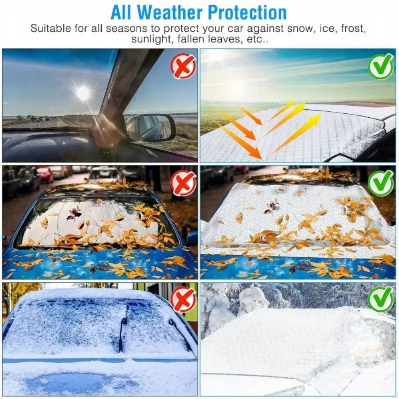 Pare-neige de voiture d'hiver, pare-brise avant, anti-duplex, antigel, couverture de pare-soleil, protecteur de pare-soleil, accessoires extérieurs automatiques