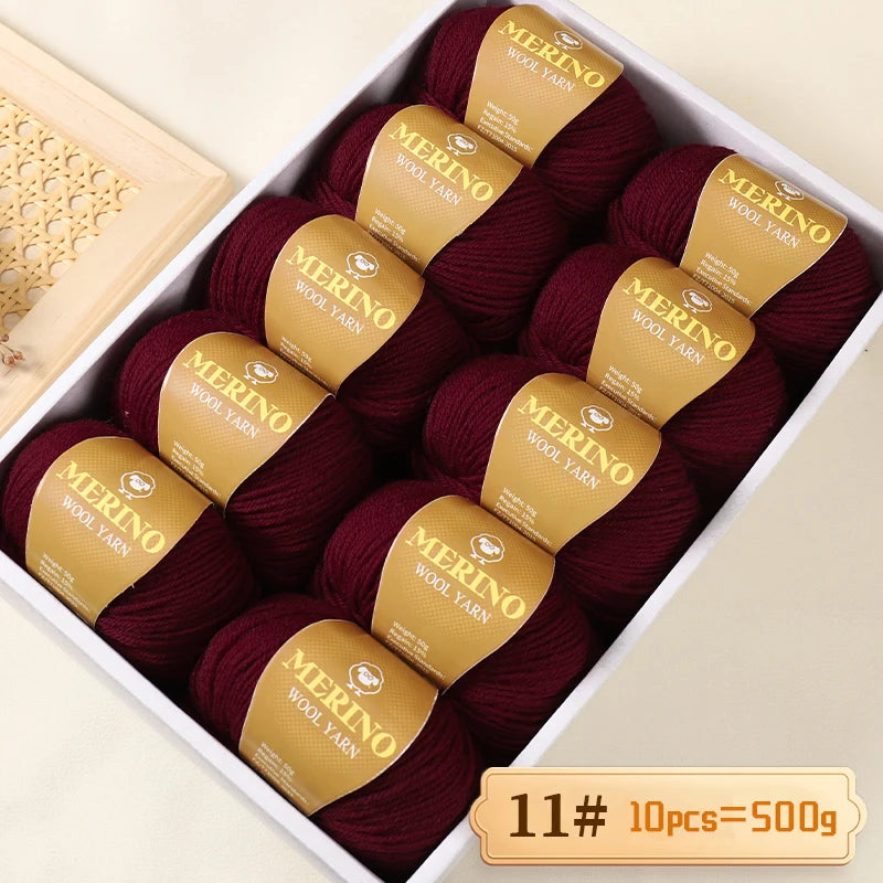 500 g de fil de laine d'alpaga mi-fin 212 de haute qualité, adapté au tricot de pulls, d'écharpes et de chapeaux, 10 écheveaux/paquet