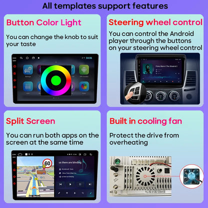 Android 16 universel 9/10 pouces autoradio CarPlay autoradio Android Auto GPS lecteur multimédia 2 DIN WiFi lecteur QLED écran BT
