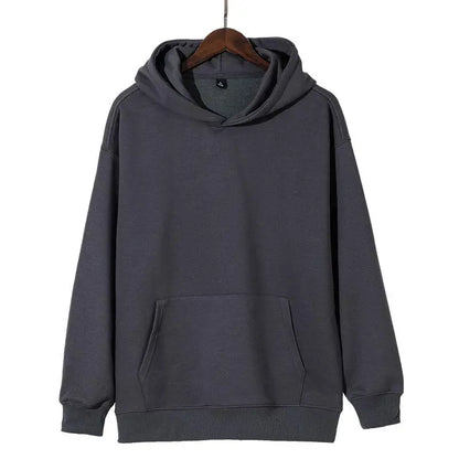 Poids lourd mode hommes sweats à capuche nouveau automne hiver décontracté épais coton hommes haut couleur unie sweat à capuche mâle haut pour femme