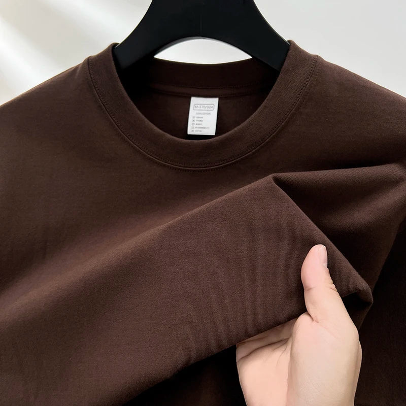100% coton Été marque haut de gamme hommes manches courtes col rond Fashion Edition Type demi - manches top respirant t t - shirt