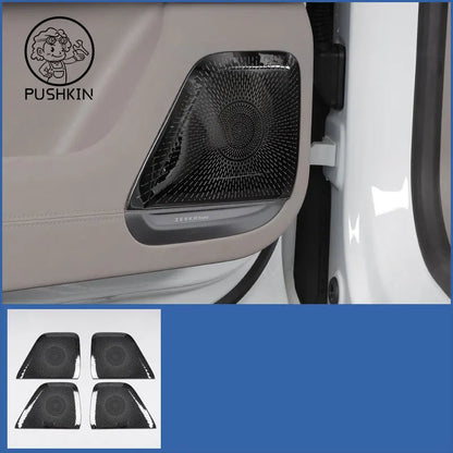 Couverture de haut-parleur audio intérieur de voiture pour Geely ZEEKR, couverture d'œuvres d'art, garniture de porte, accessoires de garniture, 7X, 2024, 2025, 2026