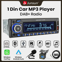 Junsun 1 Din lecteur de voiture MP3 DAB DAB + récepteur Audio numérique Radio stéréo 7 couleurs bouton Bluetooth 2 USB TF AUX FM AM musique