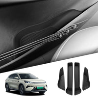 LUCKEASY Bac de rangement pour porte avant et arrière pour BYD ATTO3 ATTO 3 YUAN PLUS 2025 2026 Boîte de rangement pour poignée de porte de voiture Organisateur TPE 4 pièces