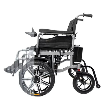 Fauteuil roulant électrique pneumatique en acier de 16 pouces avec de fortes capacités de croisement d'obstacles