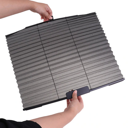 Parasol rétractable automatique pour voiture, 1 pièce, rideau de protection UV en maille pour fenêtre latérale de voiture, pare-soleil pliable