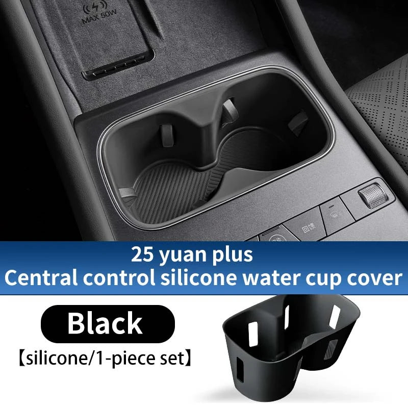 Pour Byd Yuan Plus Atto 3 2025 Console centrale de voiture boîte de rangement inférieure résistant aux rayures étui d'organisation en Silicone accessoires