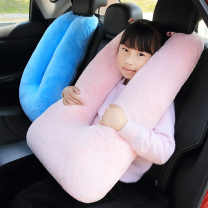 Oreiller de voiture ceintures de sécurité oreillers couverture voiture enfants voyage oreillers de couchage ceinture de sécurité automatique coussin en peluche épaulière Animal mignon