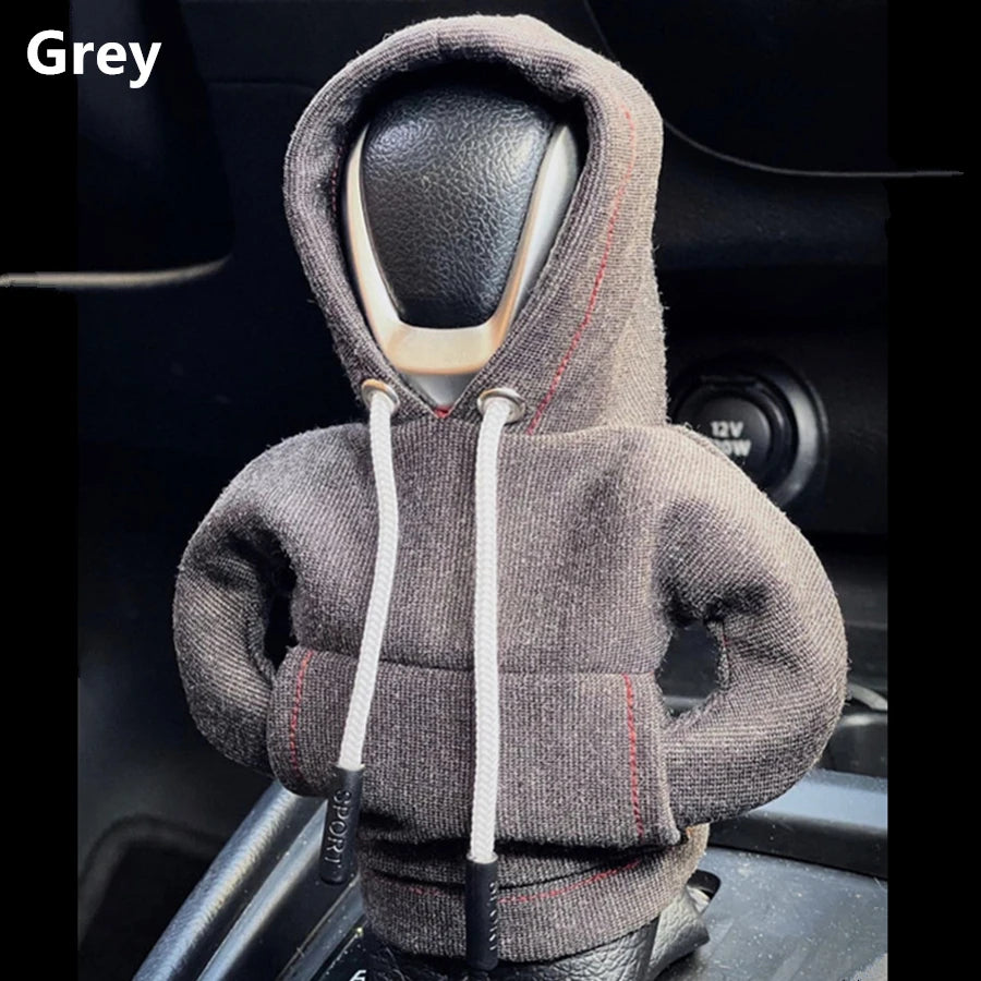 Sweat à capuche à la mode pour voiture, couvercle de pommeau de levier de vitesse, poignée manuelle, décoration de levier de vitesse, accessoires d'intérieur automobile, nouvelle collection 2024
