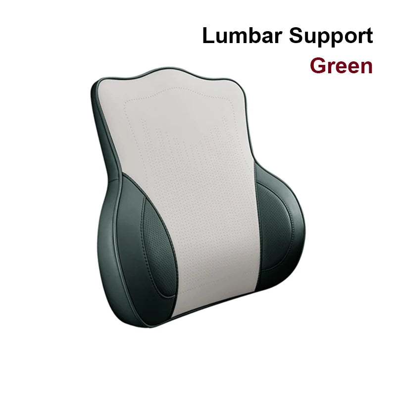 Coussin de nuque et support lombaire en mousse à mémoire de forme pour voiture, soulage le cou et le bas du dos, facile à installer, disponible en plusieurs couleurs