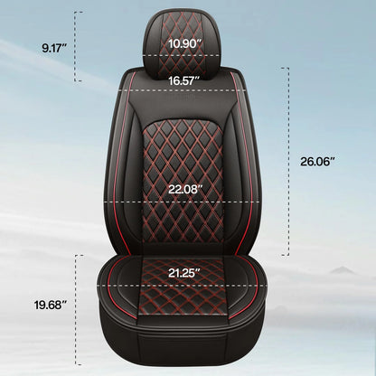 5 pièces housse de siège de voiture en cuir protecteur siège imperméable housses de siège automobile ensembles complets respirant ajustement universel couverture de sièges complets