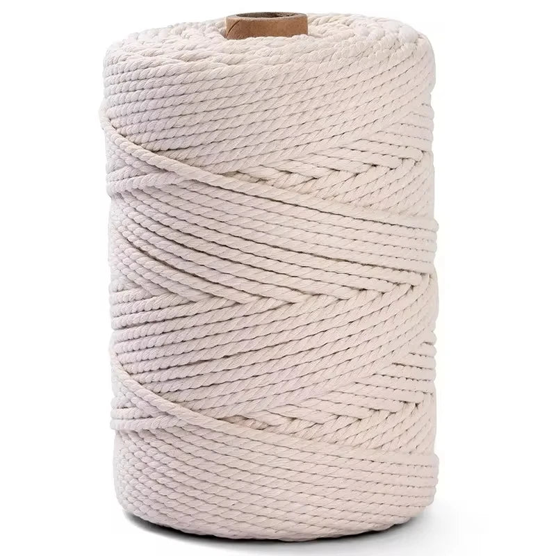 Macramé en ULde coton pour bricolage, artisanat, cintres de plantes, Noël et mariage, 1mm, 2mm, 3mm, 4mm, 5mm, 6mm, 109 verges, 218 verges