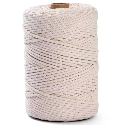 Macramé en ULde coton pour bricolage, artisanat, cintres de plantes, Noël et mariage, 1mm, 2mm, 3mm, 4mm, 5mm, 6mm, 109 verges, 218 verges