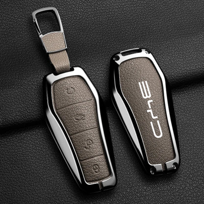 Nouveau Style en alliage peau de mouton voiture clé housse pour BYD chanson Pro Plus Max Dmi EV joint dauphin télécommande clé Auto accessoires