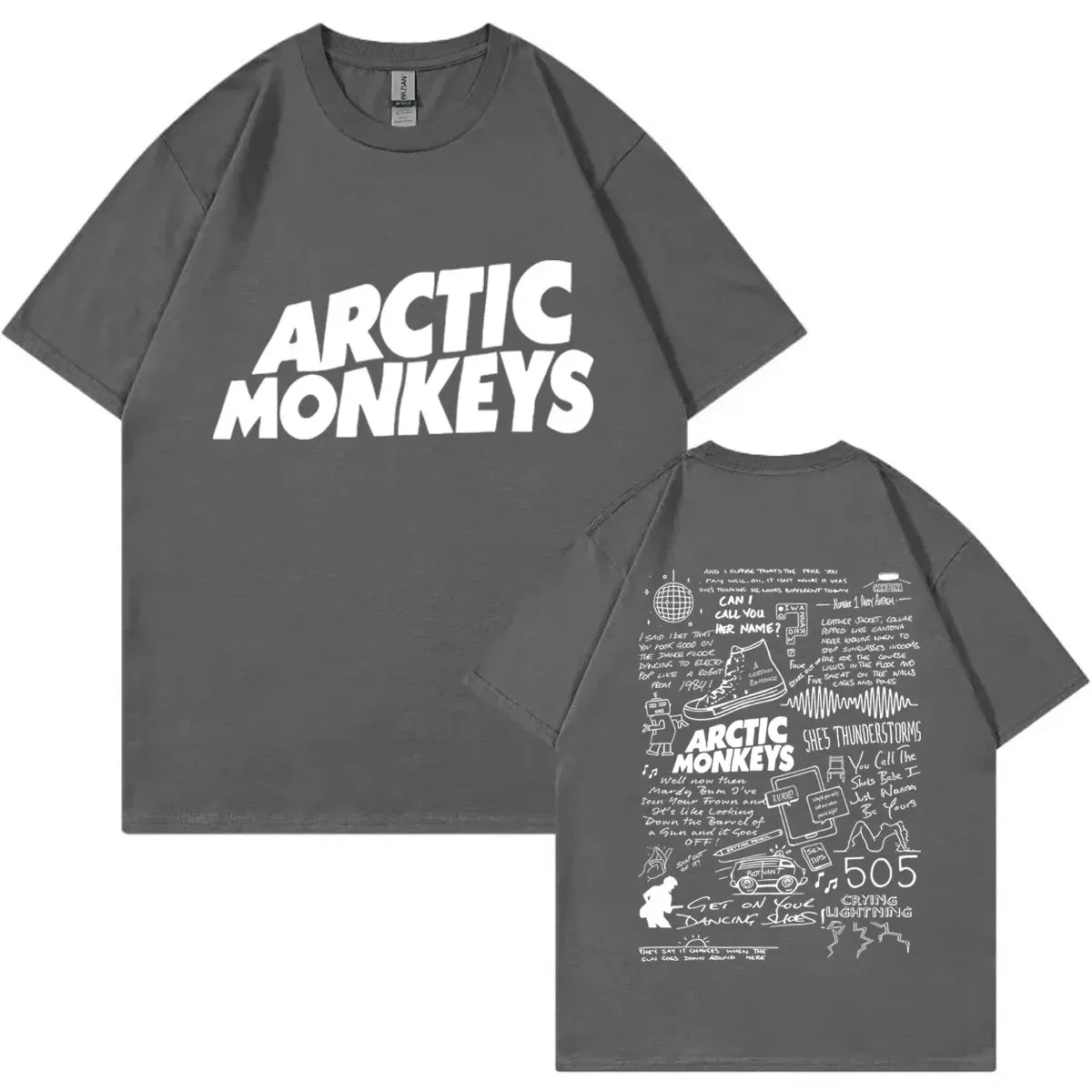 Arctic Monkey Lyrics Limited Design Graphic T Shirts pour femmes, T-shirt en coton, Rock Respzed, Harajuku, Hip Hop Trend Économie, Mode
