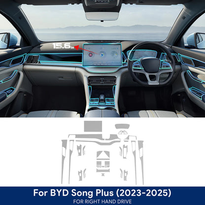 Film de protection TPU pour écran de navigation de console centrale de voiture BYD Seal U Sealion 6 Song Plus DM-i EV 2021-2025, conduite à droite