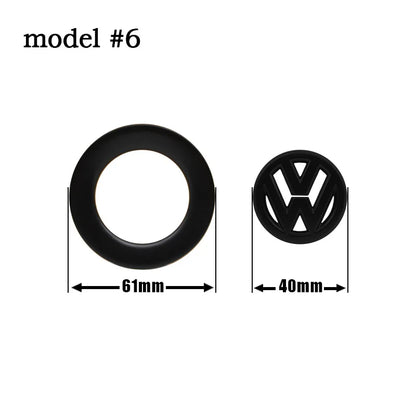Autocollant emblème de volant de voiture ABS 40mm 61mm, pour Volkswagen VW GTI Polo Golf Caddy Jetta Sharan Passat Logo Badge accessoires