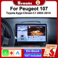 Srnubi Qualcomm 8 Core autoradio pour Peugeot 107 Toyota Aygo citroën C1 2005 - 2014 2 Din lecteur multimédia Android Carplay