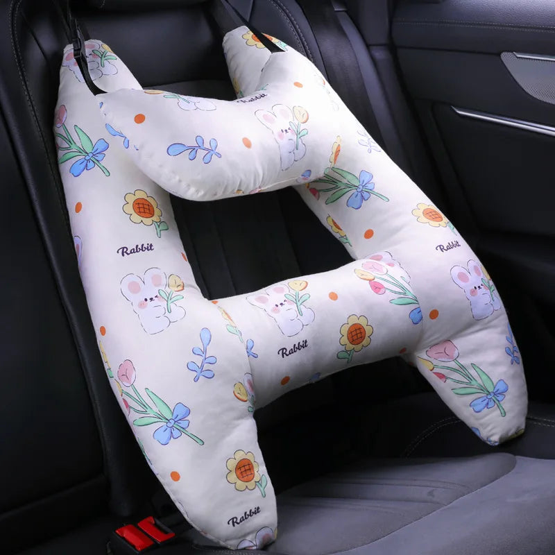 Cute Animal Pattern Kid Neck Head Support, U-Shape Children Travel Pillow Cushion for Car Seat, Safety Neck Pillow for Kids